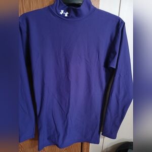 Under Armour Cold Gear Deep Purple Mock Neck Shirt